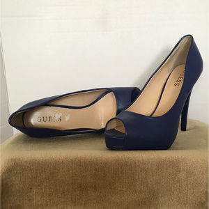 Guess Peep Toe Pump Purple Size 7.5